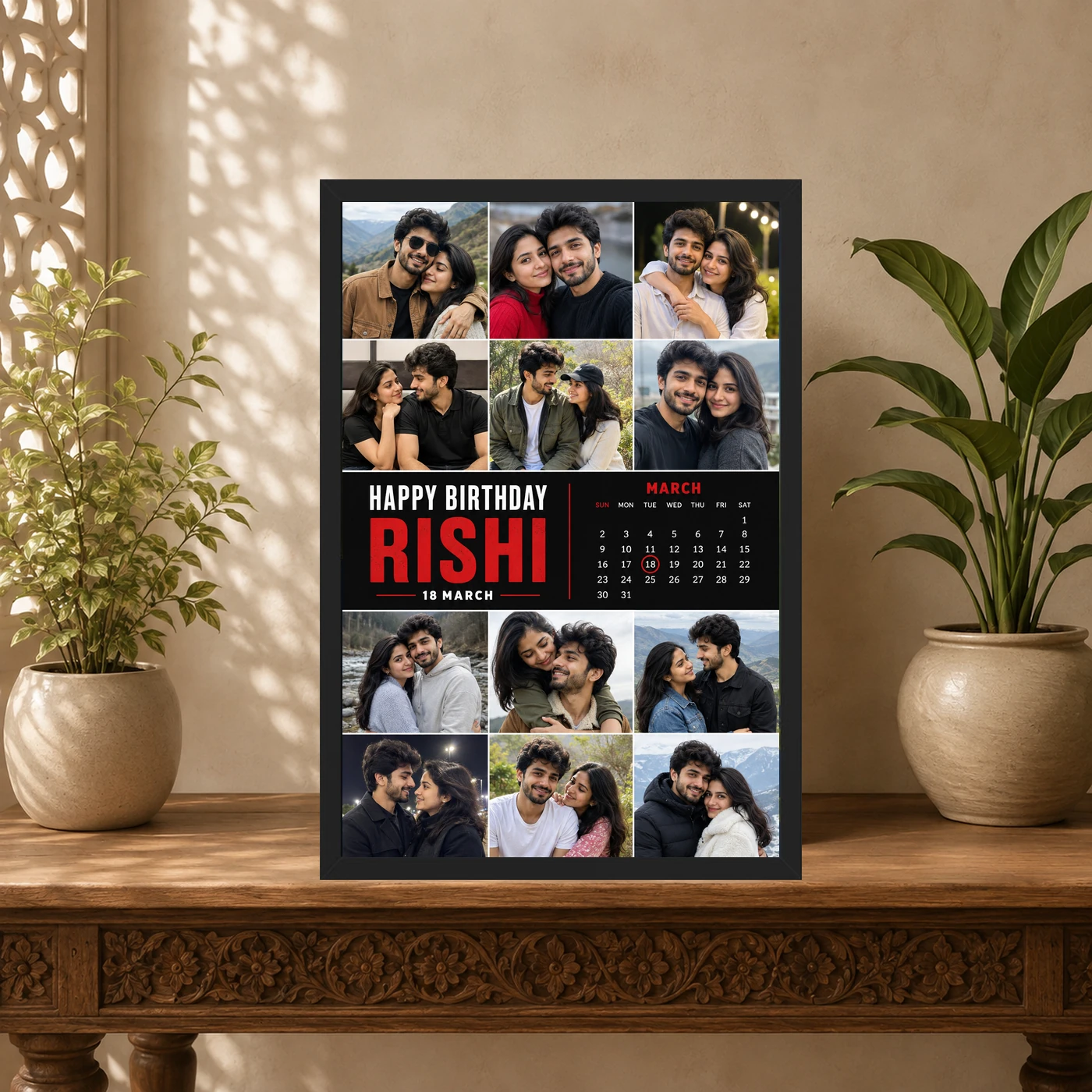 Customised Photo Frame for Boyfriend Birthday 5 Customised Photo Frame for Boyfriend Birthday mockup 5