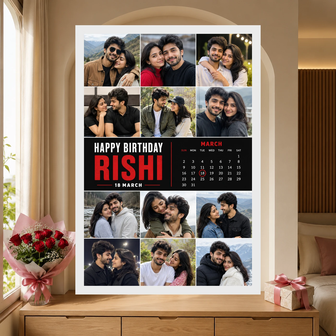 Customised Photo Frame for Boyfriend Birthday 6 Customised Photo Frame for Boyfriend Birthday mockup 6