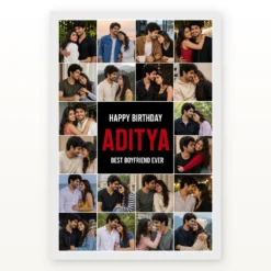 Personalized Editorial Filmstrip Photo Grid Frame With Message mockup 2