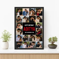 Personalized Editorial Filmstrip Photo Grid Frame With Message 12 Personalized Editorial Filmstrip Photo Grid Frame With Message mockup 3