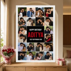 Personalized Editorial Filmstrip Photo Grid Frame With Message 15 Personalized Editorial Filmstrip Photo Grid Frame With Message mockup 6