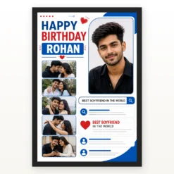Birthday Photo Frame for Boyfriend Forever Person Design mockup 1