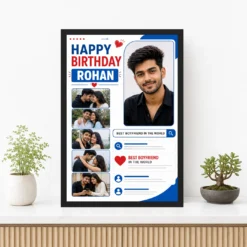 Birthday Photo Frame for Boyfriend Forever Person Design 12 Birthday Photo Frame for Boyfriend Forever Person Design mockup 3