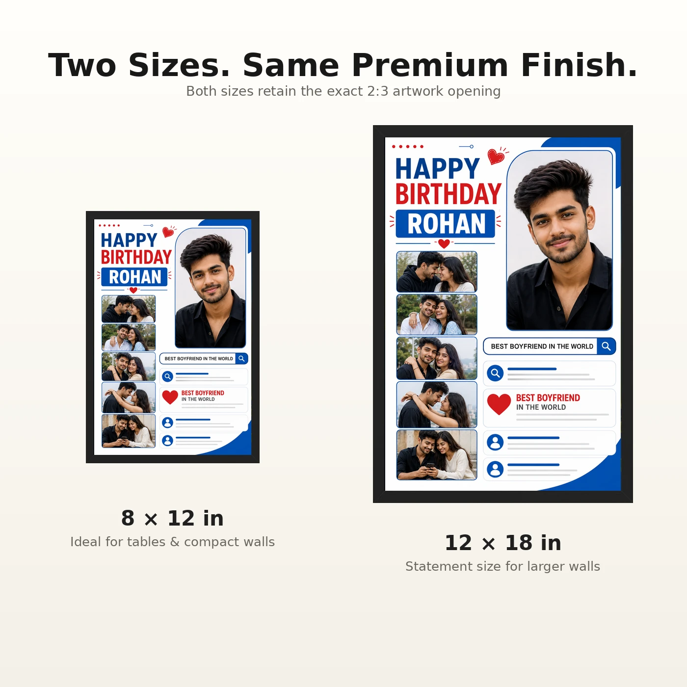 Birthday Photo Frame for Boyfriend Forever Person Design 8 Birthday Photo Frame for Boyfriend Forever Person Design mockup 8