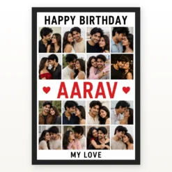 Photo Frame for Boyfriend Birthday Premium Couple Design mockup 1
