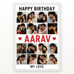 Photo Frame for Boyfriend Birthday Premium Couple Design mockup 2