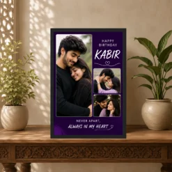 Boyfriend Birthday Photo Frame Large Portrait 3 Photos mockup 5