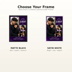 Boyfriend Birthday Photo Frame Large Portrait 3 Photos mockup 7