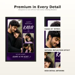 Boyfriend Birthday Photo Frame Large Portrait 3 Photos mockup 9