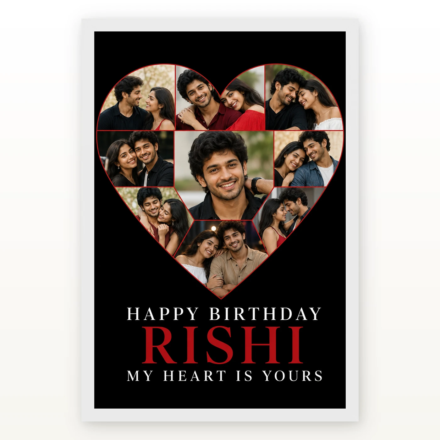 Birthday Gift for Boyfriend Photo Frame Romantic Couple 2 Birthday Gift for Boyfriend Photo Frame Romantic Couple mockup 2
