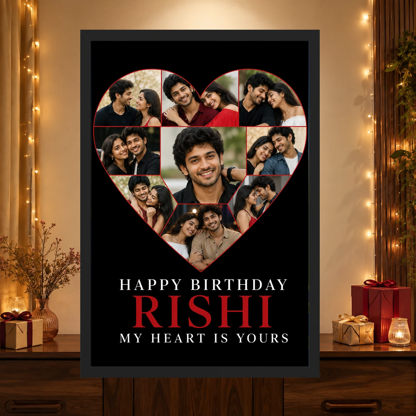 Birthday Gift for Boyfriend Photo Frame Romantic Couple 4 Birthday Gift for Boyfriend Photo Frame Romantic Couple mockup 4