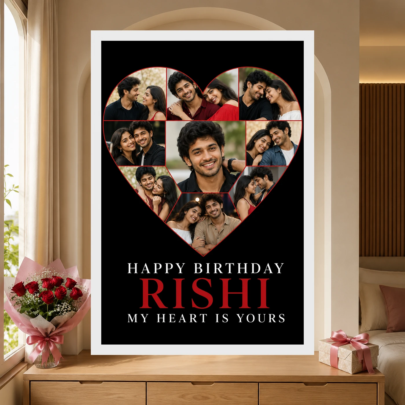 Birthday Gift for Boyfriend Photo Frame Romantic Couple 6 Birthday Gift for Boyfriend Photo Frame Romantic Couple mockup 6