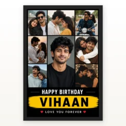 Boyfriend Birthday Photo Frame Single Large Portrait mockup 1