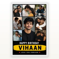 Boyfriend Birthday Photo Frame Single Large Portrait mockup 2