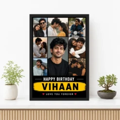 Boyfriend Birthday Photo Frame Single Large Portrait mockup 3