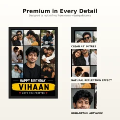 Boyfriend Birthday Photo Frame Single Large Portrait mockup 9