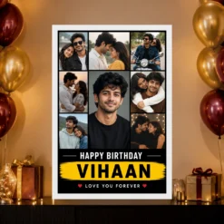 Boyfriend Birthday Photo Frame Single Large Portrait mockup 10