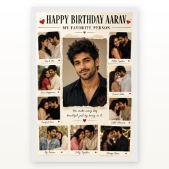 Boyfriend Birthday Photo Frame | Personalized Birthday Gift Frame mockup 2
