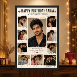 Boyfriend Birthday Photo Frame | Personalized Birthday Gift Frame 13 Boyfriend Birthday Photo Frame | Personalized Birthday Gift Frame mockup 4
