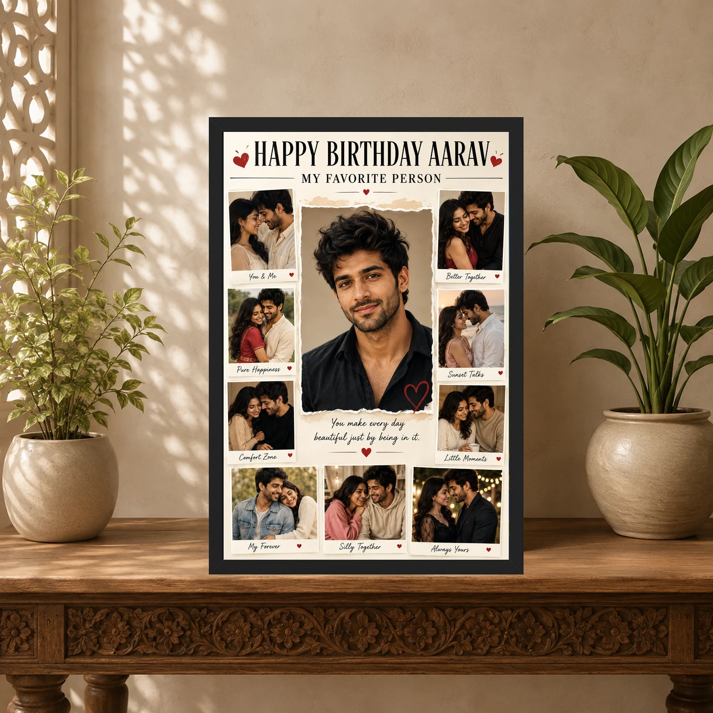 Boyfriend Birthday Photo Frame | Personalized Birthday Gift Frame 5 Boyfriend Birthday Photo Frame | Personalized Birthday Gift Frame mockup 5