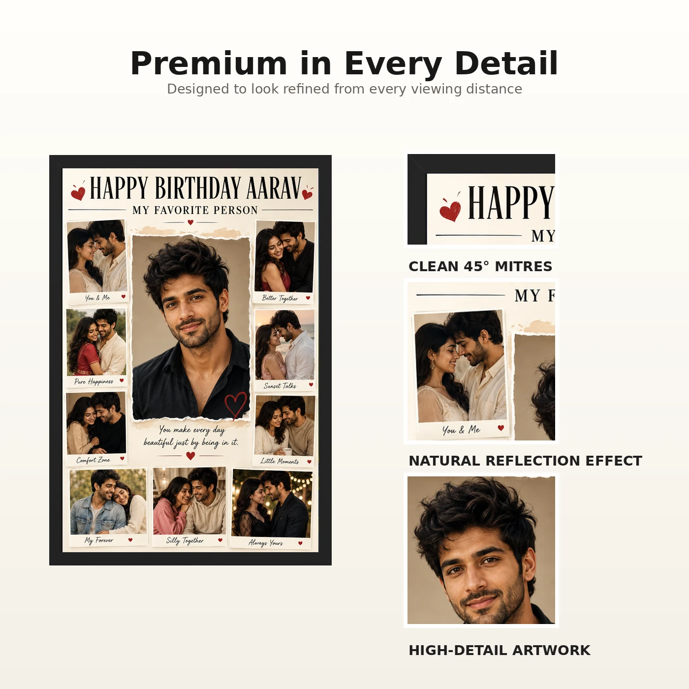 Boyfriend Birthday Photo Frame | Personalized Birthday Gift Frame 9 Boyfriend Birthday Photo Frame | Personalized Birthday Gift Frame mockup 9