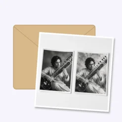 Black and White Digital Painting Photo Print – protective packaging for India delivery