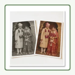 Black and White to Colour Digital Art Print – complete print product view
