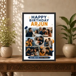 Brother Birthday Photo Frame | Personalized Birthday Gift Frame 14 Brother Birthday Photo Frame | Personalized Birthday Gift Frame mockup 5