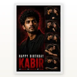 Brother Birthday Photo Frame Dramatic Lighting Pose | Personalized Birthday Gift Frame mockup 2