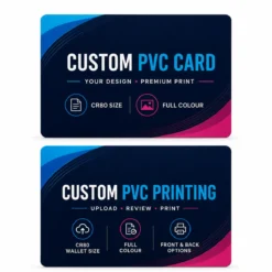 Custom PVC Card Printing Online | ₹99 7 Front and reverse comparison of a custom PVC printing card