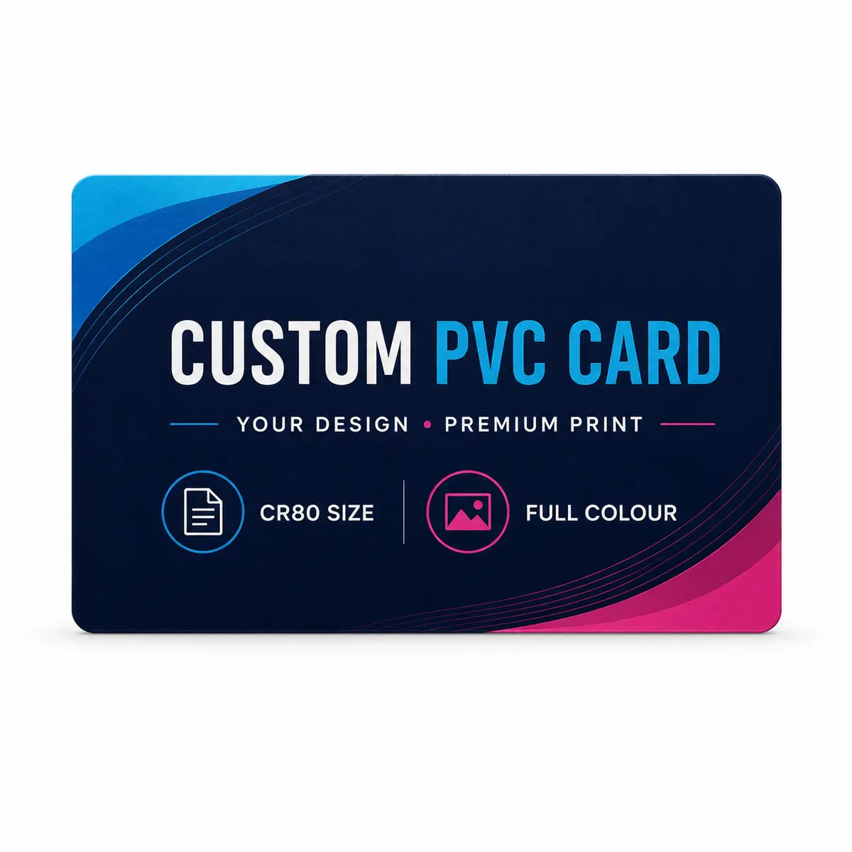 Custom PVC Card Printing Online | ₹99 1 Straight front view of a premium custom PVC card printing sample