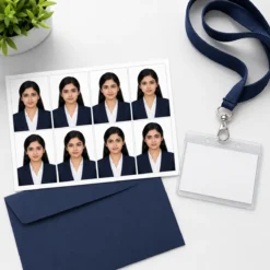 Professional employee ID photo prints for office badges and HR records