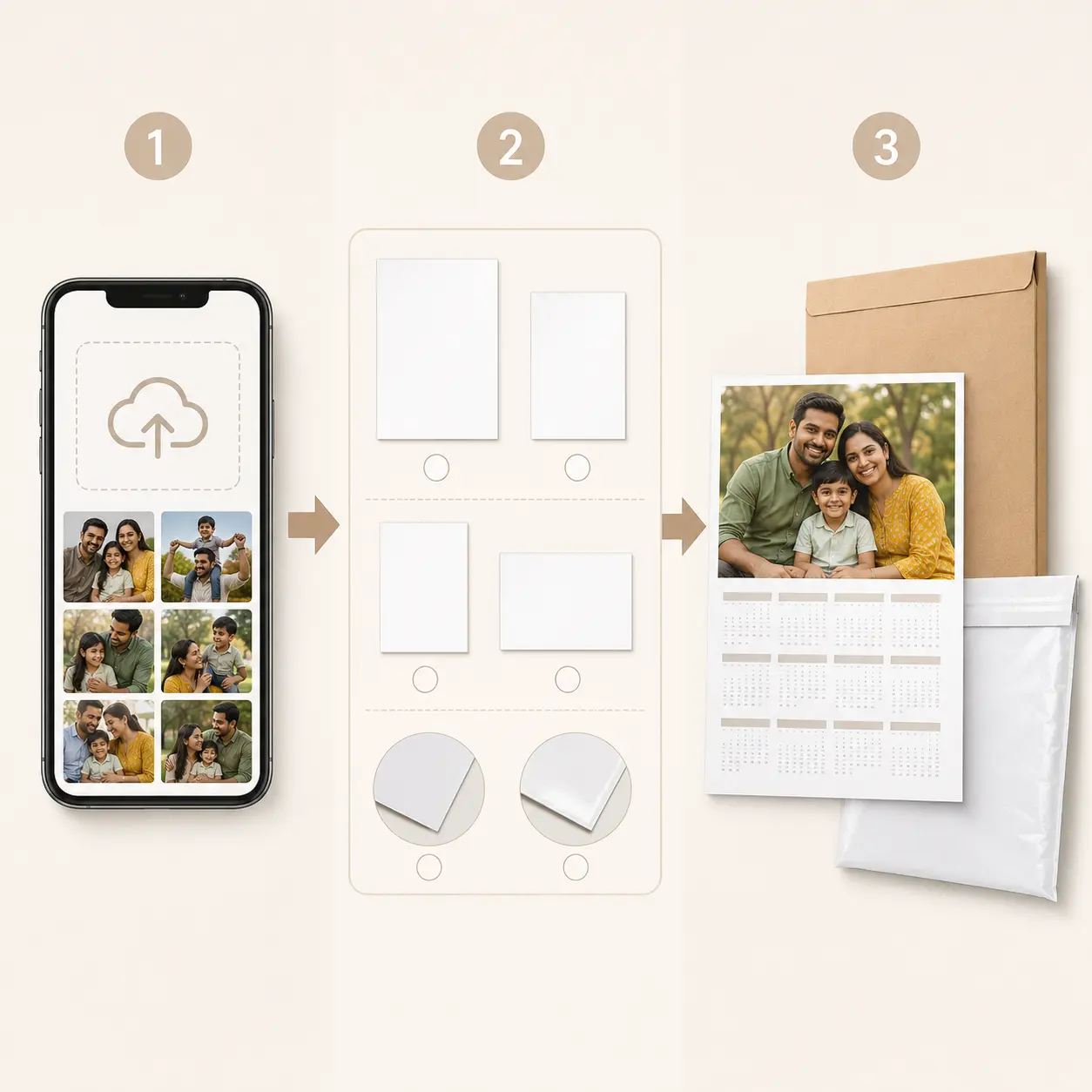 Personalised Single-Sheet Photo Calendar – A4 & A3 4 How to upload and order a personalised photo calendar