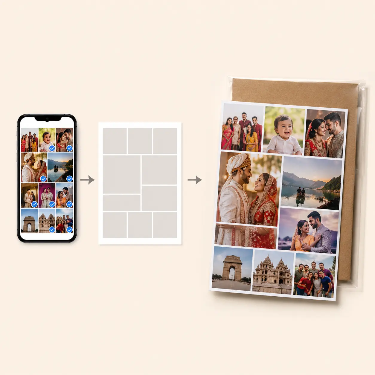 Custom Photo Collage Poster Online – A4 & A3 4 How to upload photos and order a custom collage poster