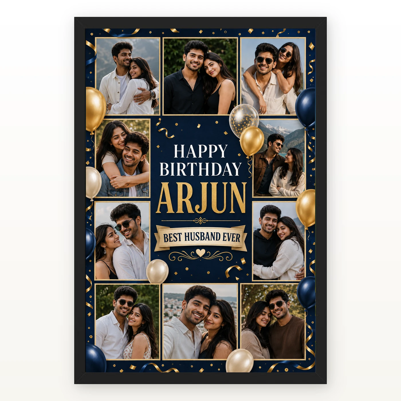 Birthday Frame for Husband Multi Photo Balloon Theme 1 Birthday Frame for Husband Multi Photo Balloon Theme mockup 1