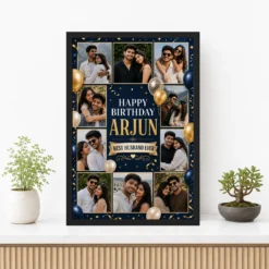 Birthday Frame for Husband Multi Photo Balloon Theme 12 Birthday Frame for Husband Multi Photo Balloon Theme mockup 3