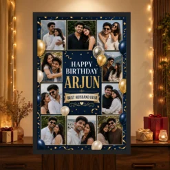 Birthday Frame for Husband Multi Photo Balloon Theme 13 Birthday Frame for Husband Multi Photo Balloon Theme mockup 4