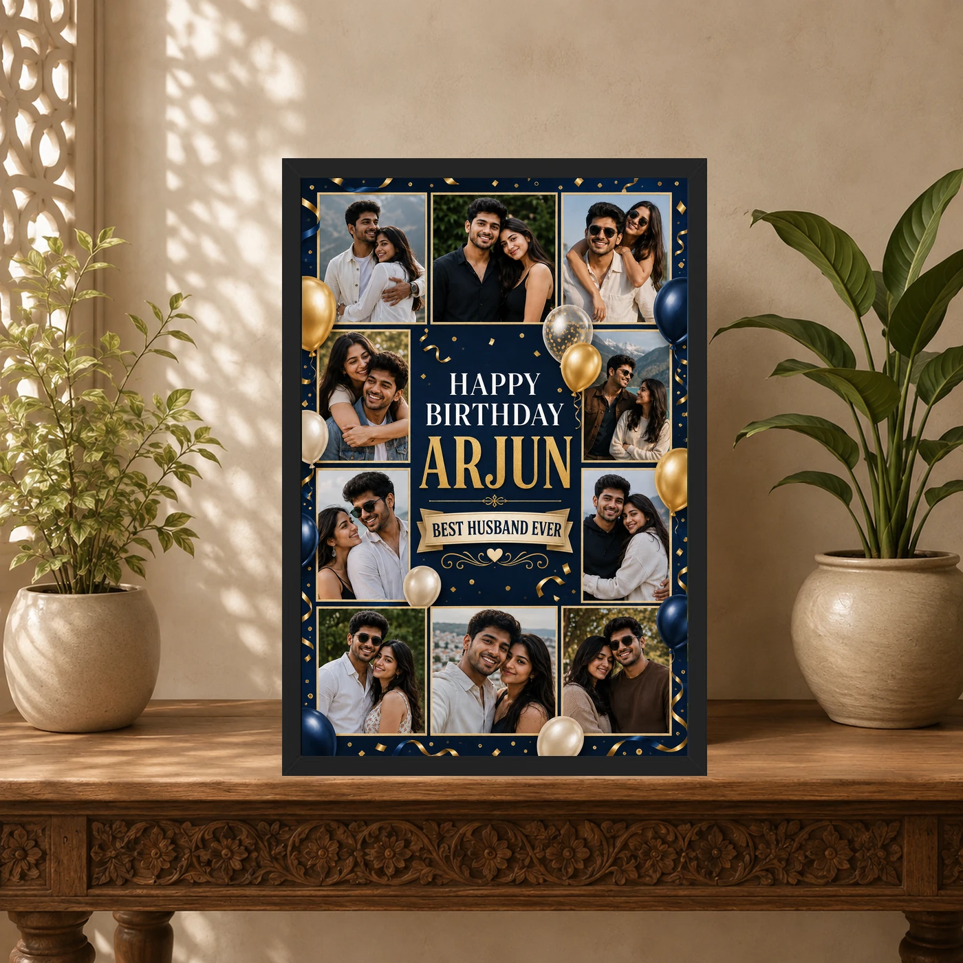 Birthday Frame for Husband Multi Photo Balloon Theme 5 Birthday Frame for Husband Multi Photo Balloon Theme mockup 5
