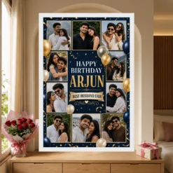 Birthday Frame for Husband Multi Photo Balloon Theme 15 Birthday Frame for Husband Multi Photo Balloon Theme mockup 6