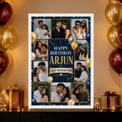 Birthday Frame for Husband Multi Photo Balloon Theme 19 Birthday Frame for Husband Multi Photo Balloon Theme mockup 10