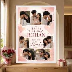 Birthday Frame for Husband Photo Pink Hearts Theme 15 Birthday Frame for Husband Photo Pink Hearts Theme mockup 6