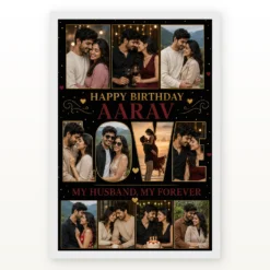 Birthday Frame Husband Wife Love Quote Multi Photo mockup 2