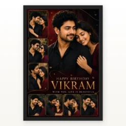 Birthday Gift for Husband Photo Frame Romantic Couple mockup 1
