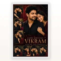Birthday Gift for Husband Photo Frame Romantic Couple mockup 2