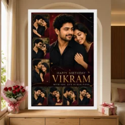 Birthday Gift for Husband Photo Frame Romantic Couple mockup 6