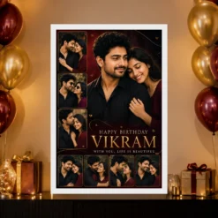 Birthday Gift for Husband Photo Frame Romantic Couple mockup 10