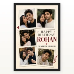Husband and Wife Photo Frame Birthday 5 Photo Collage mockup 1