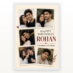 Husband and Wife Photo Frame Birthday 5 Photo Collage mockup 2