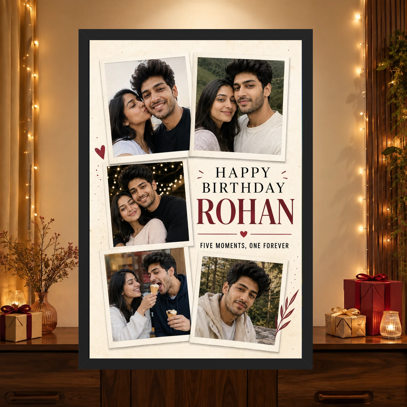 Husband and Wife Photo Frame Birthday 5 Photo Collage 4 Husband and Wife Photo Frame Birthday 5 Photo Collage mockup 4