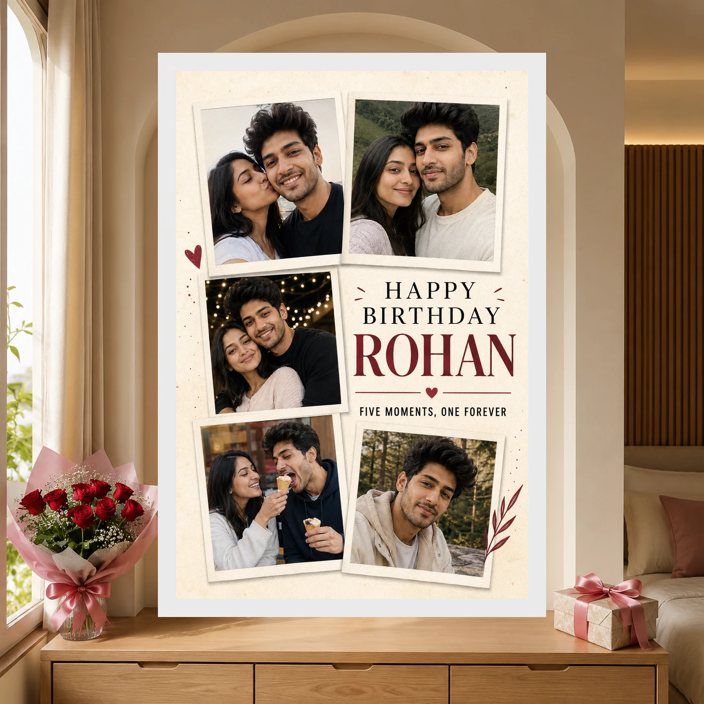 Husband and Wife Photo Frame Birthday 5 Photo Collage 6 Husband and Wife Photo Frame Birthday 5 Photo Collage mockup 6